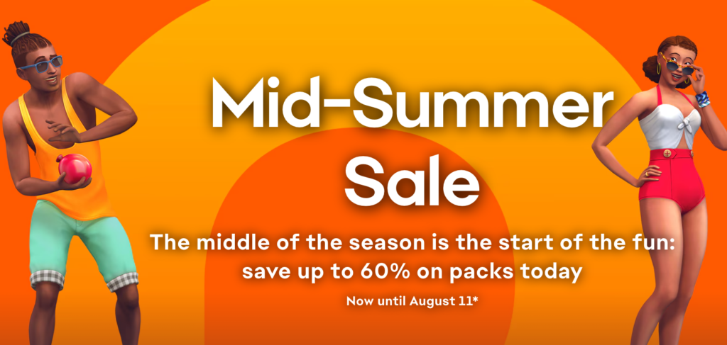 Sims 4 Mid-Summer Sale